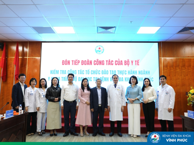 Kiểm tra công tác đào tạo thực hành ngành Y khoa – Bệnh viện Đa khoa Vĩnh Phúc hướng tới cơ sở thực hành chính