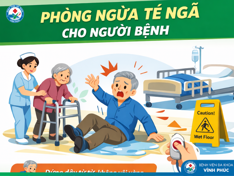 Phòng ngừa té ngã – Chung tay bảo đảm an toàn cho người bệnh