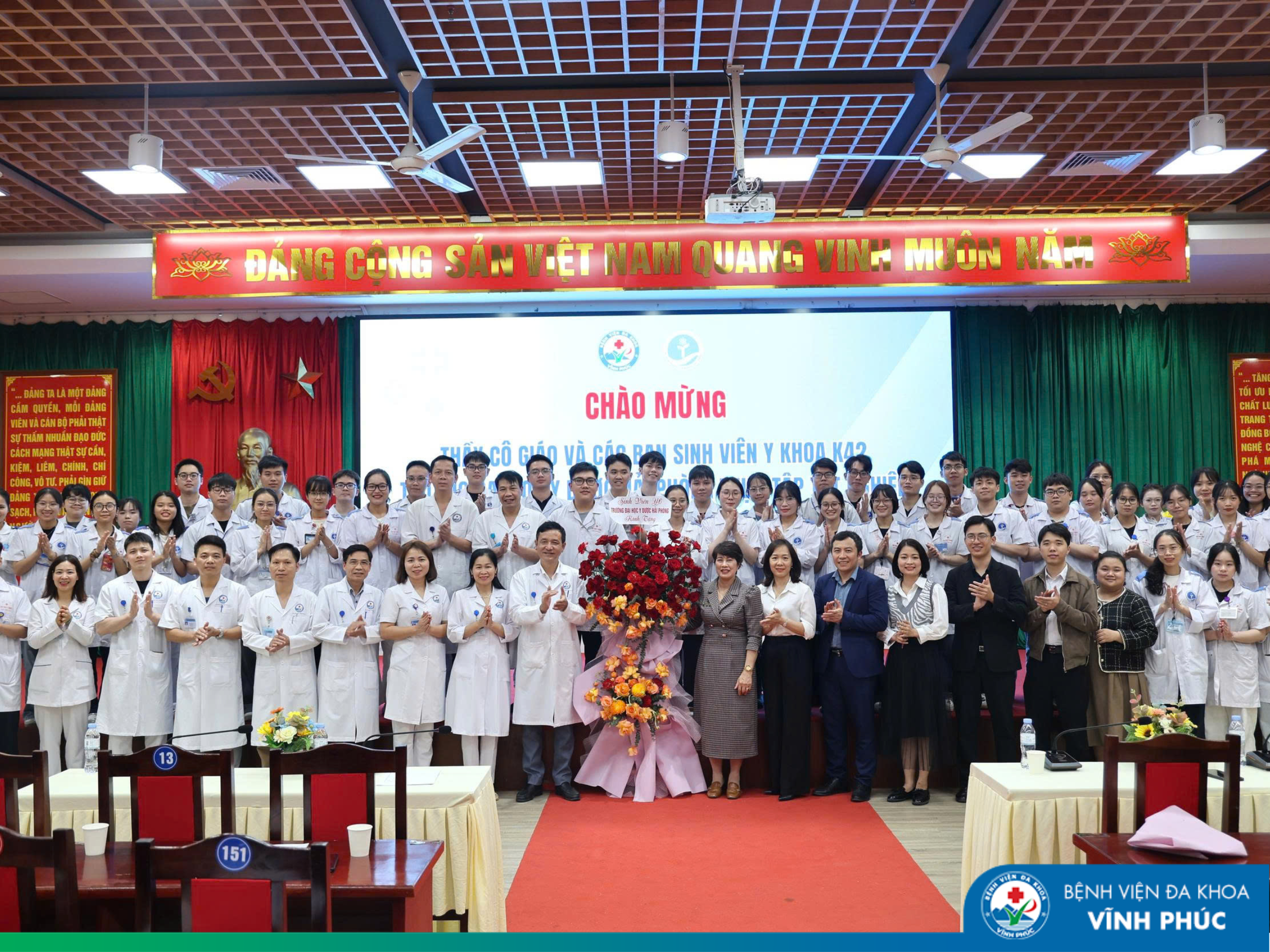Bệnh viện Đa khoa Vĩnh Phúc tiếp nhận 48 sinh viên Trường Đại học Y Dược Hải Phòng thực tập tốt nghiệp
