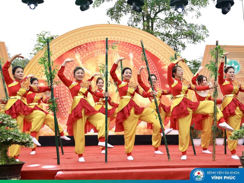 Bệnh viện Đa khoa Vĩnh Phúc tham dự Hội trại văn hóa, trưng bày và quảng bá sản phẩm địa phương phục vụ Giỗ Tổ Hùng Vương 2026