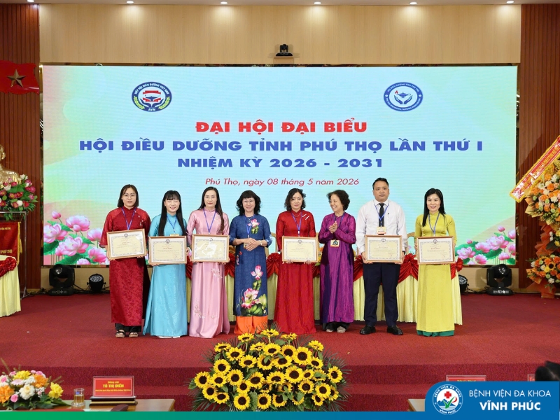 Đội ngũ điều dưỡng Bệnh viện Đa khoa Vĩnh Phúc ghi dấu ấn tại Đại hội đại biểu Hội Điều dưỡng tỉnh Phú Thọ lần thứ I
