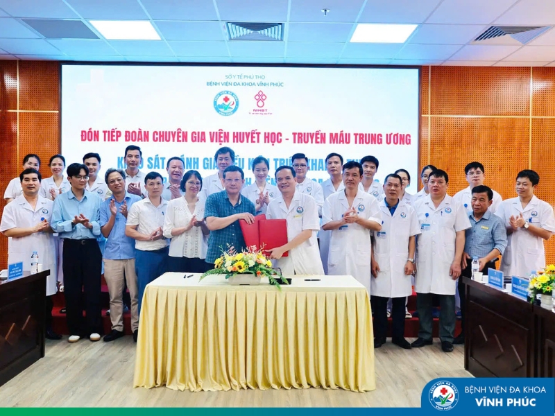 Ký kết chuyển giao kỹ thuật ghép tế bào gốc tạo máu, chuẩn bị thực hiện ca ghép đầu tiên tại Bệnh viện Đa khoa Vĩnh Phúc