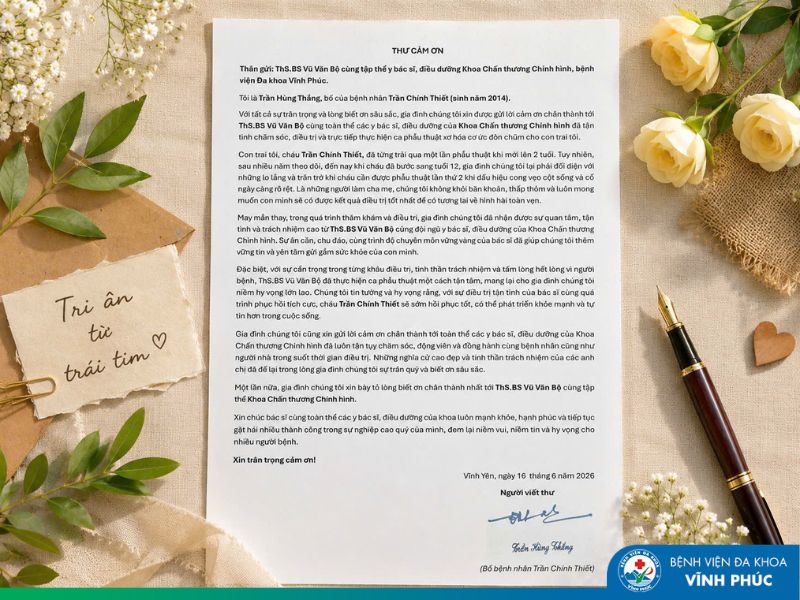 Bức thư cảm ơn – niềm tin và hy vọng được gửi gắm nơi những người thầy thuốc