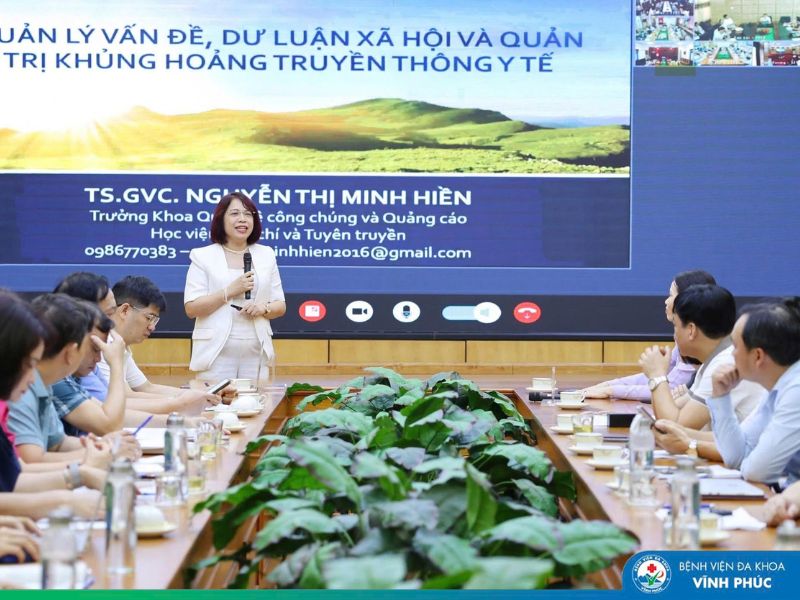 Bệnh viện Đa khoa Vĩnh Phúc tham dự lớp tập huấn về nâng cao năng lực công tác truyền thông y tế năm 2026