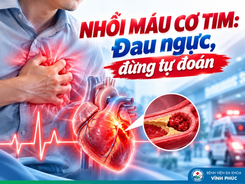 Nhồi máu cơ tim: Đau ngực, đừng tự đoán